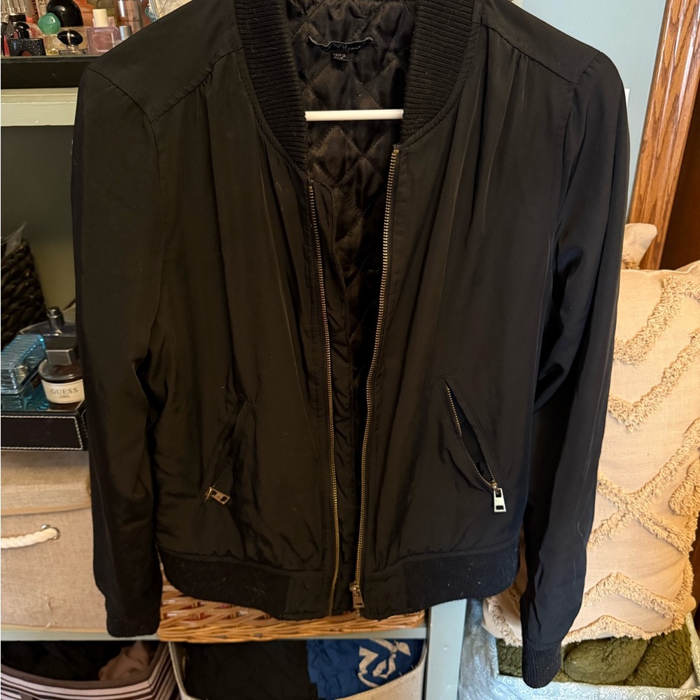 Women’s Black Bomber Jacket size small